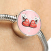West Highland White Terrier (Westie) Print Circle Charm Steel Bracelet-Free Shipping
