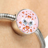 Maltese Dog Print Circle Charm Steel Bracelet-Free Shipping