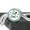 Cute French Bulldog Print Circle Charm Steel Bracelet-Free Shipping