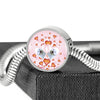 Maltese Dog Print Circle Charm Steel Bracelet-Free Shipping