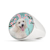Poodle Dog Print Signet Ring