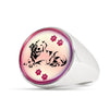 Golden Retriever Dog Print Signet Ring