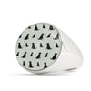 Labrador Retriever Pattern Print Signet Ring