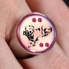 Golden Retriever Dog Print Signet Ring