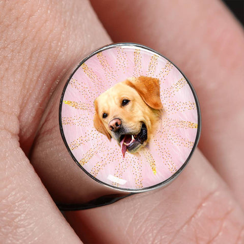 Labrador Retriever Print Signet Ring-Free Shipping