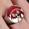 Chihuahua Print Signet Ring