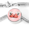 West Highland White Terrier (Westie) Print Circle Charm Steel Bracelet-Free Shipping