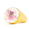 Bulldog Print Signet Ring-Free Shipping