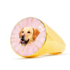 Labrador Retriever Print Signet Ring