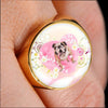 Bulldog Print Signet Ring-Free Shipping