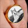 Alaskan Malamute Print Signet Ring-Free Shipping