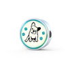 Cute French Bulldog Print Circle Charm Steel Bracelet-Free Shipping