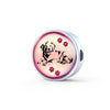 Golden Retriever Dog Print Circle Charm Steel Bracelet-Free Shipping