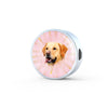 Labrador Retriever Dog Print Circle Charm Steel Bracelet-Free Shipping