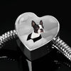 Boston Terrier Print Heart Steel Bracelet-Free Shipping