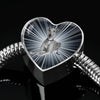 Italian Greyhound Dog Print Heart Charm Steel Bracelet-Free Shipping