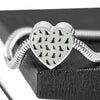Labrador Retriever Pattern Print Heart Charm Bracelet-Free Shipping