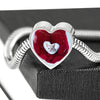 Cute Burmilla Cat Print Heart Charm Steel Bracelet-Free Shipping