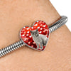British Shorthair Cat Print Heart Charm Steel Bracelet-Free Shipping