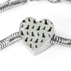 Labrador Retriever Pattern Print Heart Charm Bracelet-Free Shipping