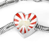 American Eskimo Dog Print Heart Charm Steel Bracelet-Free Shipping