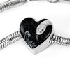 Amazing Snake Print Heart Charm Steel Bracelet-Free Shipping