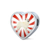 American Eskimo Dog Print Heart Charm Steel Bracelet-Free Shipping