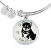 Shiba Inu Dog Circle Pendent Luxury Bangle-Free Shipping