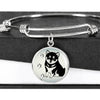 Shiba Inu Dog Circle Pendent Luxury Bangle-Free Shipping