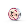 Golden Retriever Dog Print Circle Charm Leather Woven Bracelet-Free Shipping