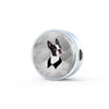 Boston Terrier Print Woven Leather Charm Bracelet-Free Shipping