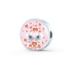 Maltese Dog Print Circle Charm Leather Bracelet-Free Shipping