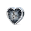 Italian Greyhound Dog Print Heart Charm Leather Bracelet-Free Shipping