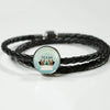 Yorkshire Terrier (Yorkie) Texas Print Woven Leather Charm Bracelet-Free Shipping
