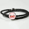 West Highland White Terrier (Westie) Print Circle Charm Leather Bracelet-Free Shipping