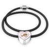Shih Tzu Dog Print Heart Charm Leather Bracelet-Free Shipping