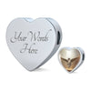 Norwegian Forest Cat Print Heart Charm Leather Bracelet-Free Shipping
