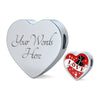 Cute Pets Print Heart Charm Leather Bracelet