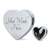 Amazing Snake Print Heart Charm Leather Bracelet-Free Shipping