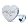 Cat Print Heart Charm Leather Bracelet-Free Shipping