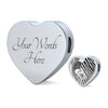 Black&White Snake Print Heart Charm Leather Bracelet-Free Shipping