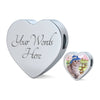 Scottish Fold Cat Print Heart Charm Leather Bracelet-Free Shipping