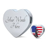 Doberman Pinscher Print Heart Charm Leather Bracelet-Free Shipping