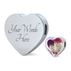 Turkish Van Cat Print Heart Charm Steel Bracelet-Free Shipping