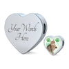 American Bobtail Print Heart Charm Steel Bracelet-Free Shipping