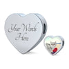 Exotic Shorthair Cat Print Heart Charm Steel Bracelet-Free Shipping