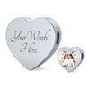 Cute Beagle Dog Print Heart Charm Steel Bracelet-Free Shipping