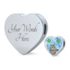 Cute American Shorthair Print Heart Charm Steel Bracelet-Free Shipping