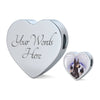 Doberman Pinscher Print Heart Charm Steel Bracelet-Free Shipping