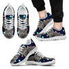 Chartreux Cat Print (White/Black) Running Shoes For Men-Free Shipping-Paww-Printz-Merchandise